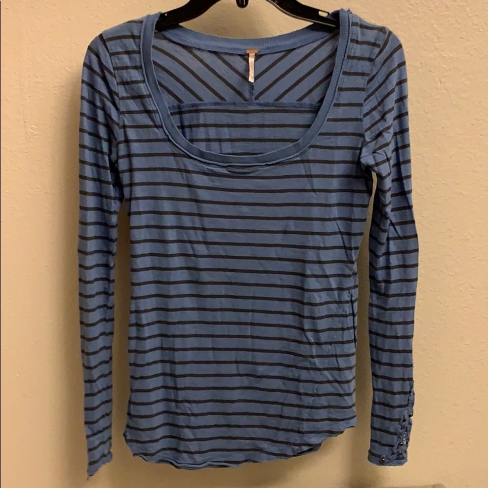 Free People long sleeve striped top